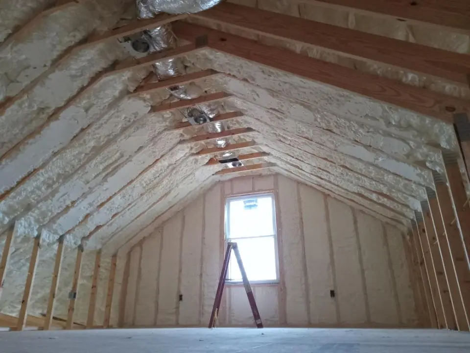 Spray foam roofing application for Crawl Space Insulation project in Watertown
